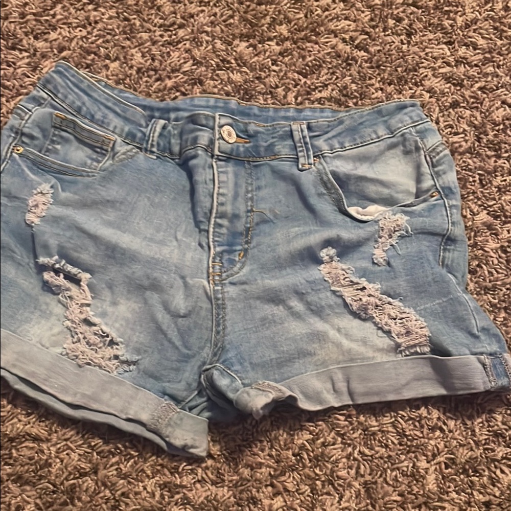 Denim Distressed Women Shorts